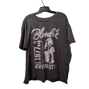 Blondie 1977 NYC T-Shirt Women’s XXL (20) Charcoal Gray Graphic Band Tee